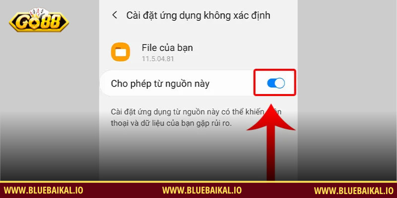 Hướng dẫn cài đặt GO88 từ trang chủ GO88 Casino trên Android